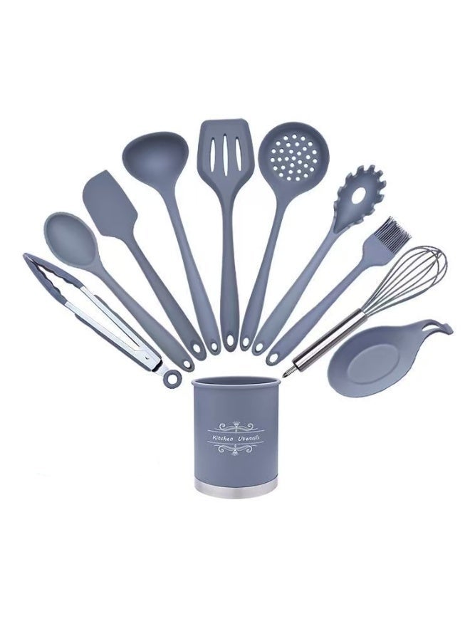 10-Piece Cooking Kitchen Utensil Set Gray - Image 1
